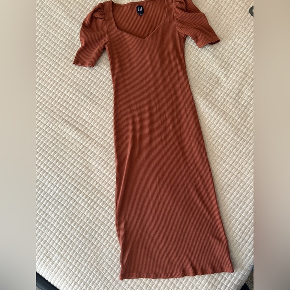 Gap Rust Ribbed Dress - Picture 1 of 4